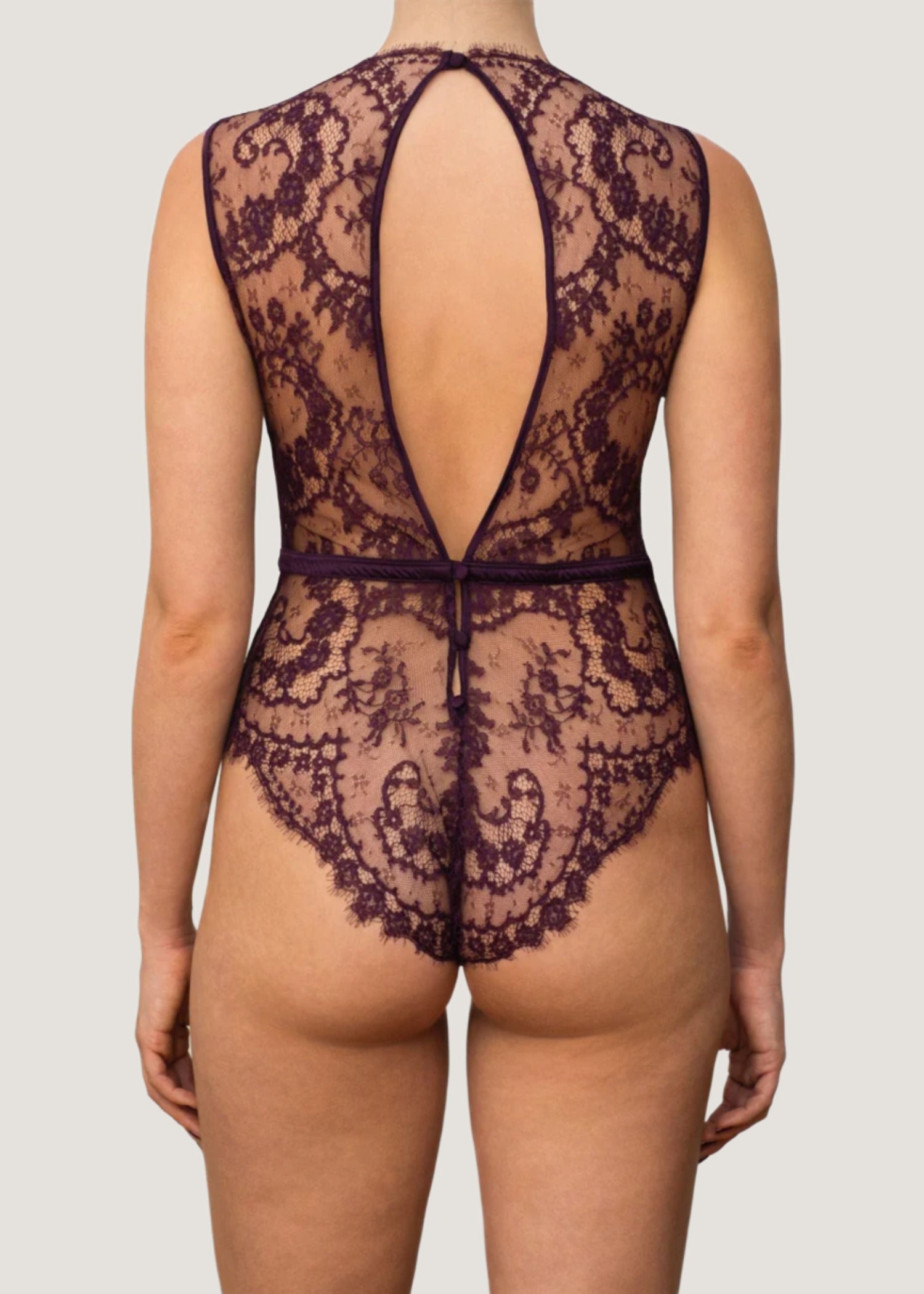 Coco de Mer Lunaria Bodysuit (Amethyst) | Avec Amour Luxury Lingerie