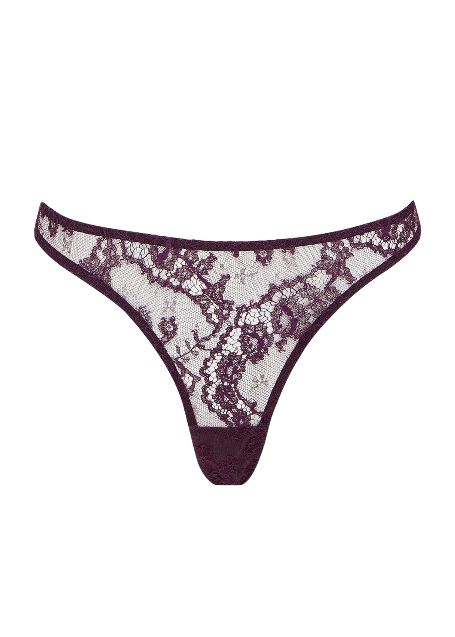 Coco de Mer Lunaria Brazilian Knicker (Amethyst) | Avec Amour Luxury Lingerie