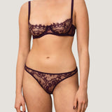 Coco de Mer Lunaria Brazilian Knicker (Amethyst) | Avec Amour Luxury Lingerie