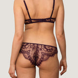 Coco de Mer Lunaria Brazilian Knicker (Amethyst) | Avec Amour Luxury Lingerie