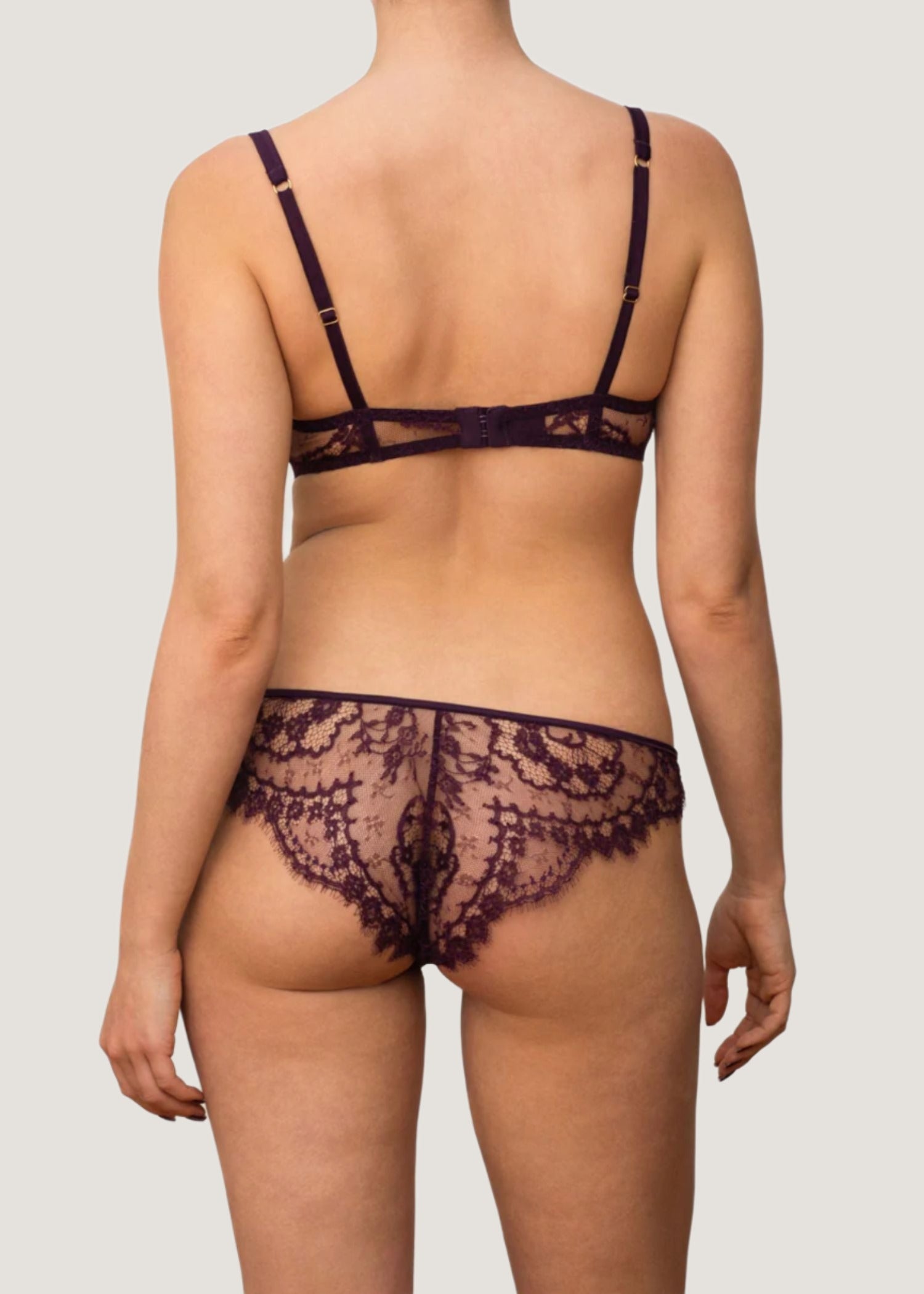 Coco de Mer Lunaria Brazilian Knicker (Amethyst) | Avec Amour Luxury Lingerie