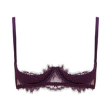 Coco de Mer Lunaria Quarter Cup Bra (Amethyst) | Avec Amour Luxury Lingerie