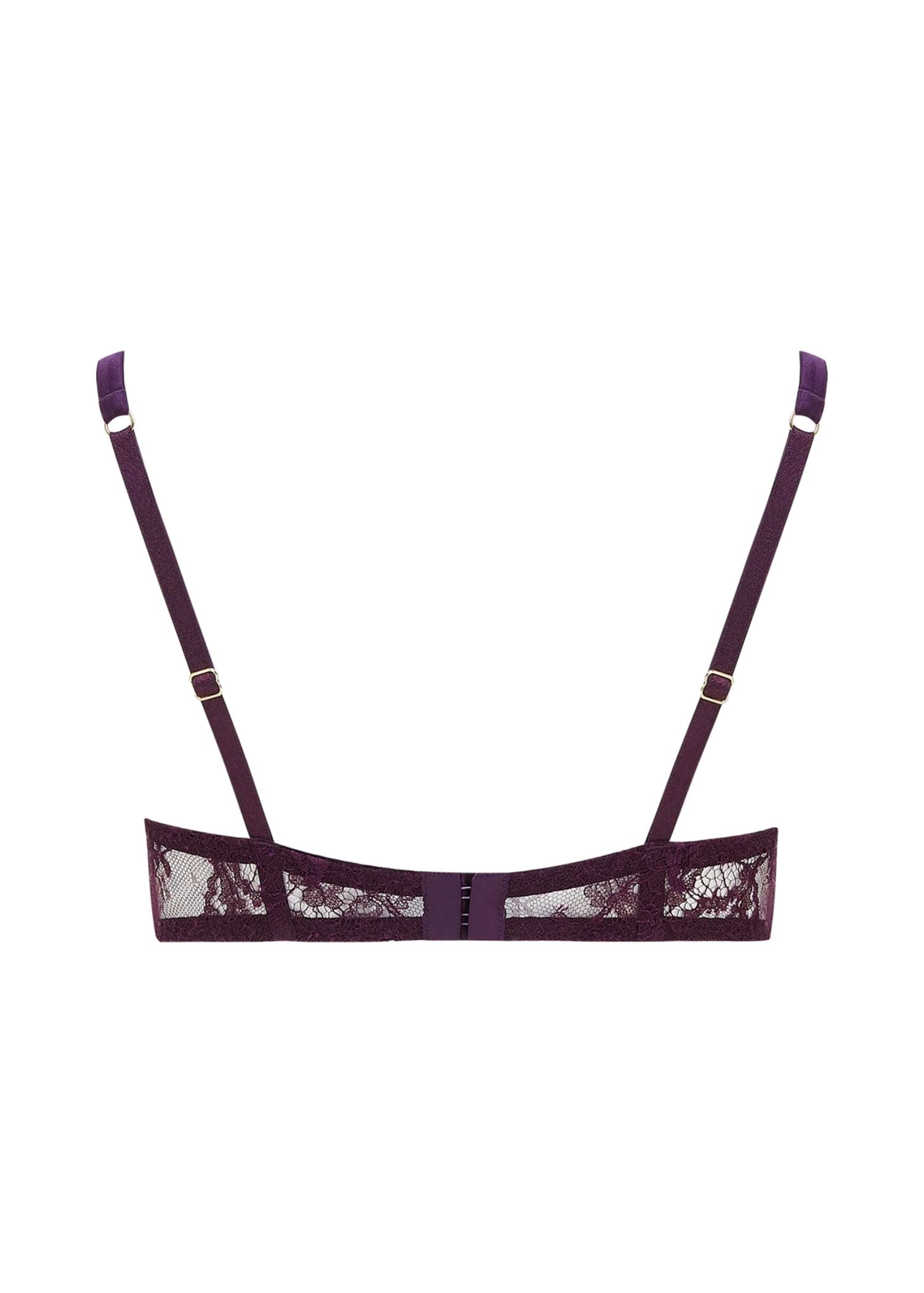 Coco de Mer Lunaria Quarter Cup Bra (Amethyst) | Avec Amour Luxury Lingerie