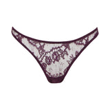 Coco de Mer Lunaria Skirt Thong (Amethyst) | Avec Amour Luxury Lingerie
