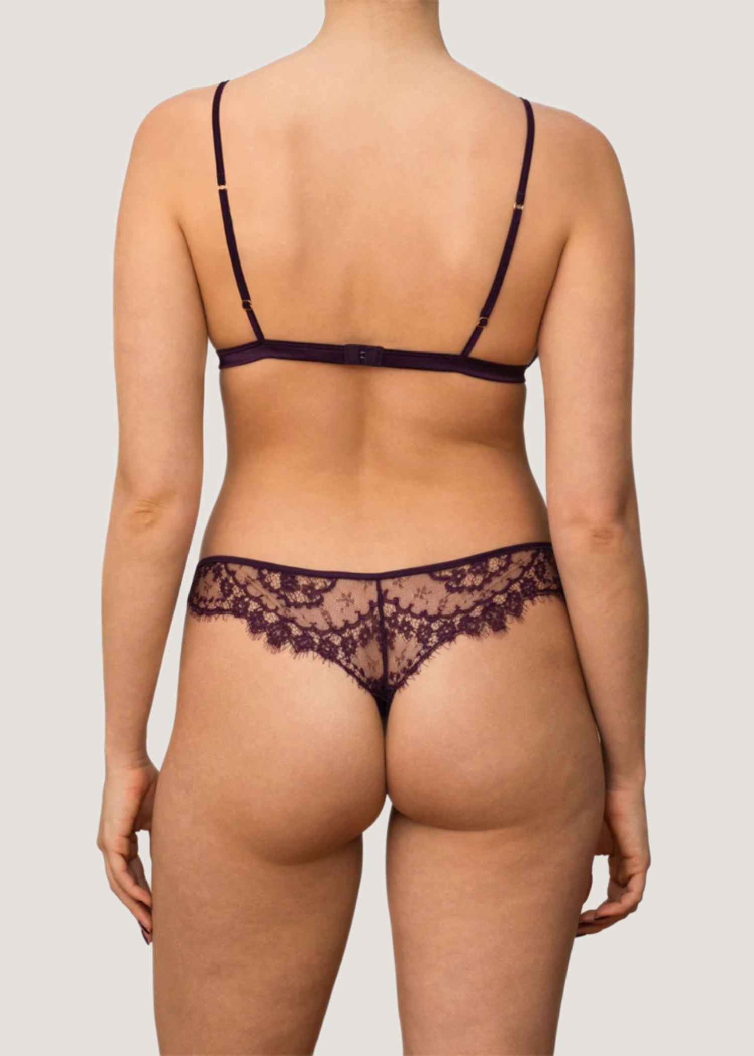Coco de Mer Lunaria Skirt Thong (Amethyst) | Avec Amour Luxury Lingerie