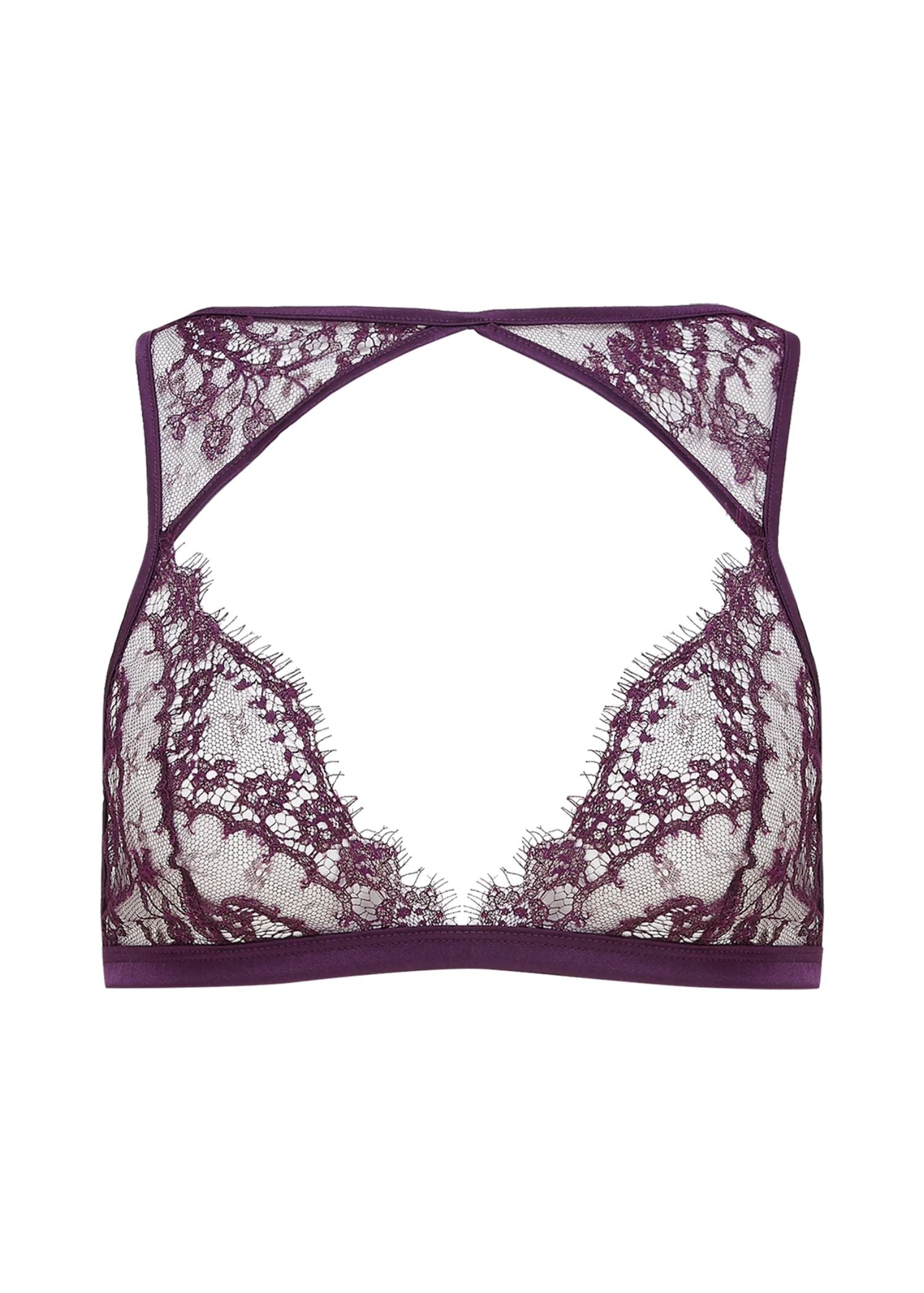Coco de Mer Lunaria Triangle Bra (Amethyst) | Avec Amour Luxury Lingerie