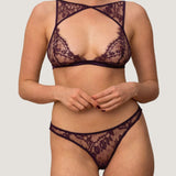 Coco de Mer Lunaria Triangle Bra (Amethyst) | Avec Amour Luxury Lingerie