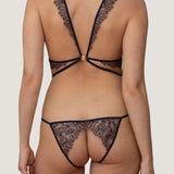 Coco de Mer Odonata Playsuit (Midnight Blue) | Avec Amour Luxury Sexy Lingerie