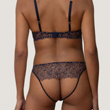 Coco de Mer Odonata Open Knicker (Midnight Blue) | Avec Amour Luxury Sexy Lingerie