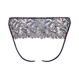 Coco de Mer Odonata Open Knicker (Midnight Blue) | Avec Amour Luxury Sexy Lingerie