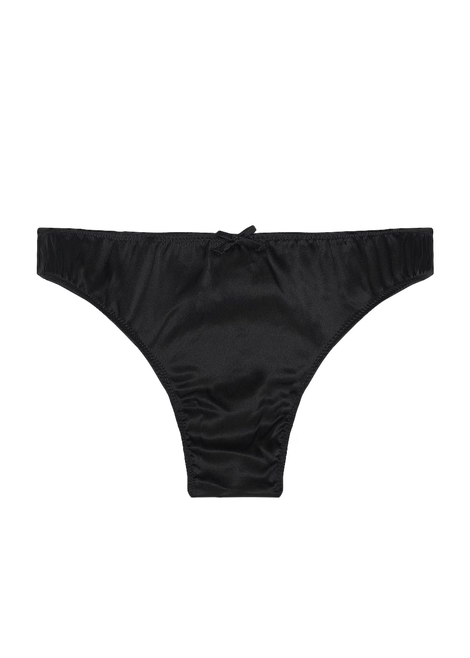 Fleur Du Mal Fringe Heart Shaped Ouvert Panty (Black) | Avec Amour Lingerie