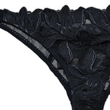 Fleur Du Mal Lily Lace Cheeky Brief (Black) | Avec Amour Lingerie