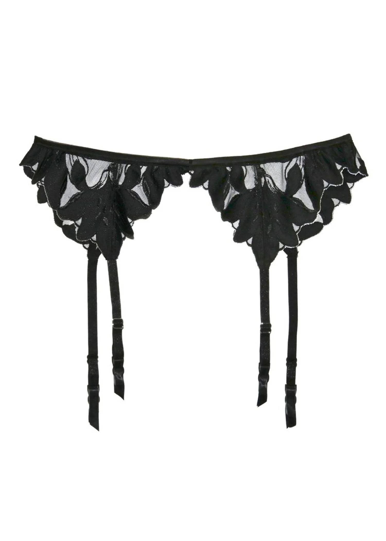 Fleur Du Mal Lily Lace Garter Belt (Black) | Avec Amour Lingerie Fleur Du Mal Lily Lace Garter Belt (Black) | Avec Amour Lingerie