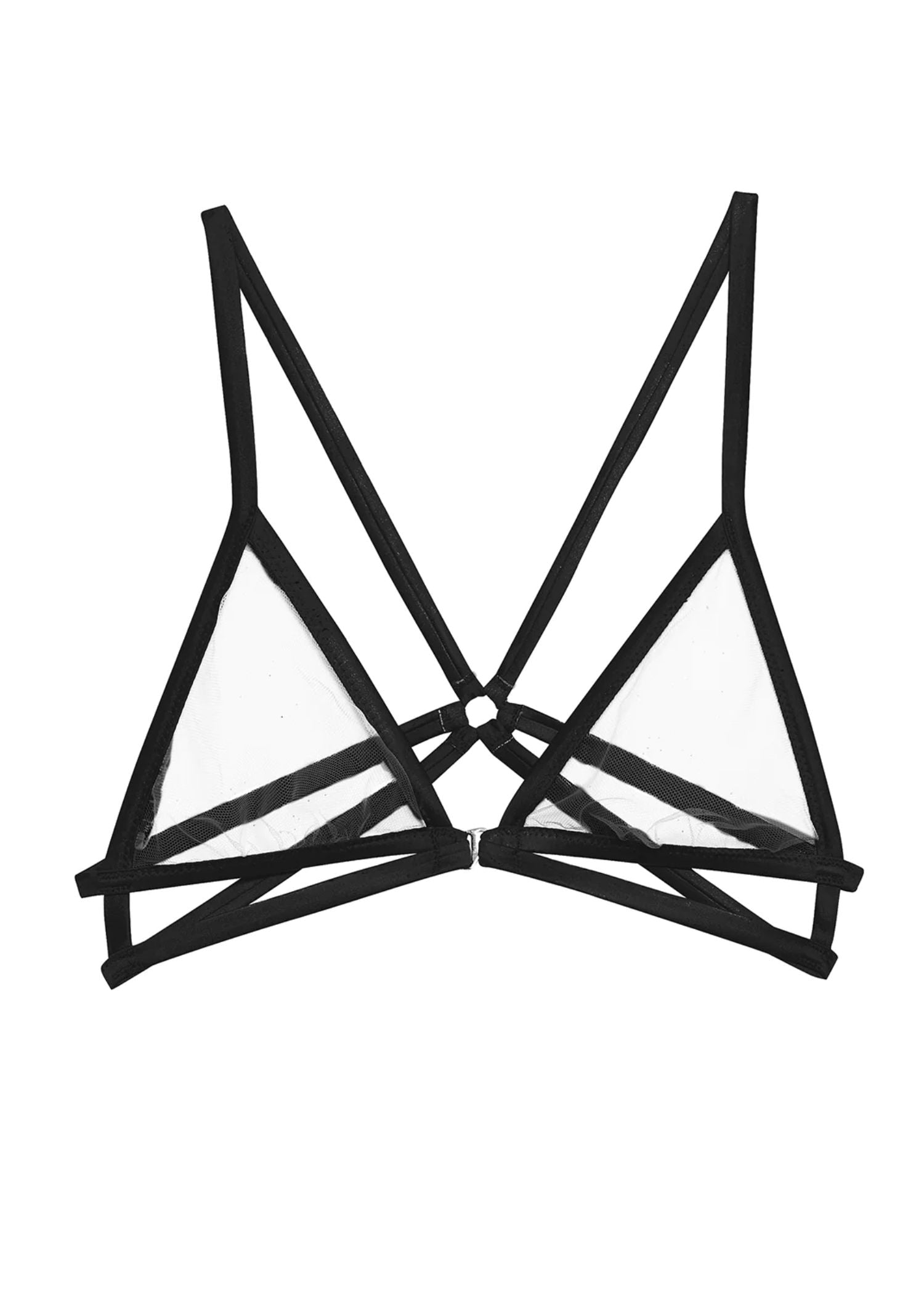 Fleur Du Mal Luxe Strappy Bondage Bra (Black) | Avec Amour Lingerie
