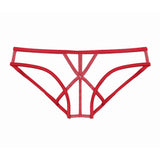 Fleur Du Mal Luxe Strappy Bondage Panty (Rouge) | Avec Amour Lingerie