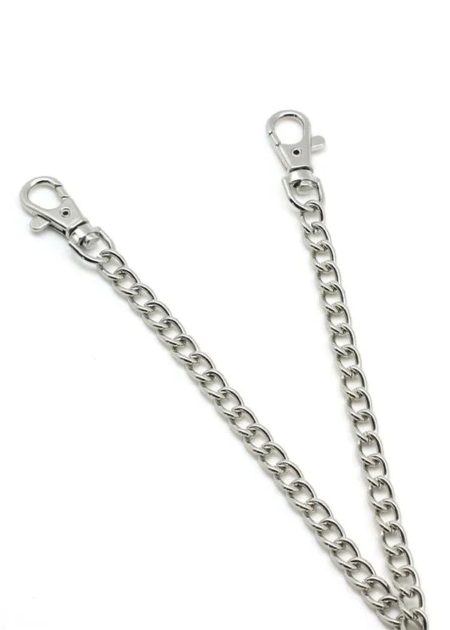 Liebe Seele Metal Chain Bull Nose Nipple Clamps (Silver) | Avec Amour LIngerie