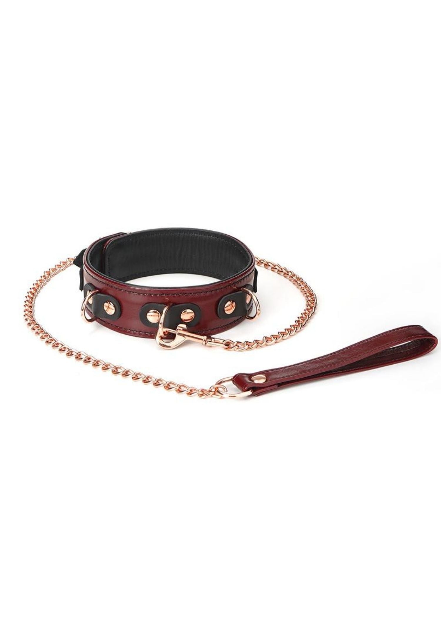 Liebe Seele Wine Red Collar & Leash | Avec Amour Lingerie
