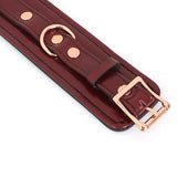 Liebe Seele Wine Red Leather Cuffs | Avec Amour Lingerie