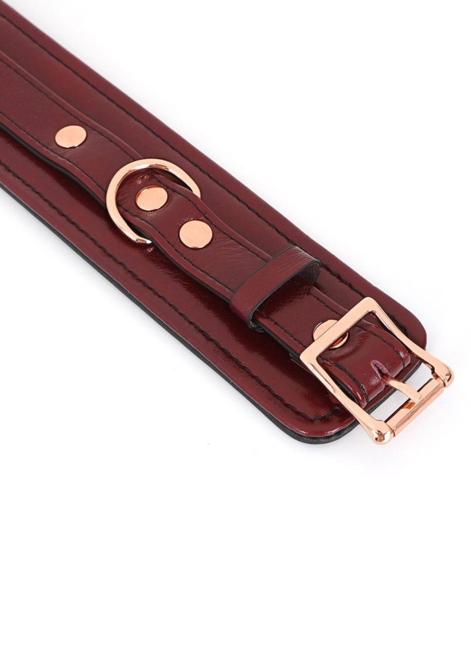 Liebe Seele Wine Red Leather Cuffs | Avec Amour Lingerie