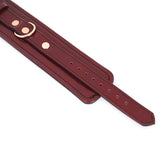 Liebe Seele Wine Red Leather Cuffs | Avec Amour Lingerie