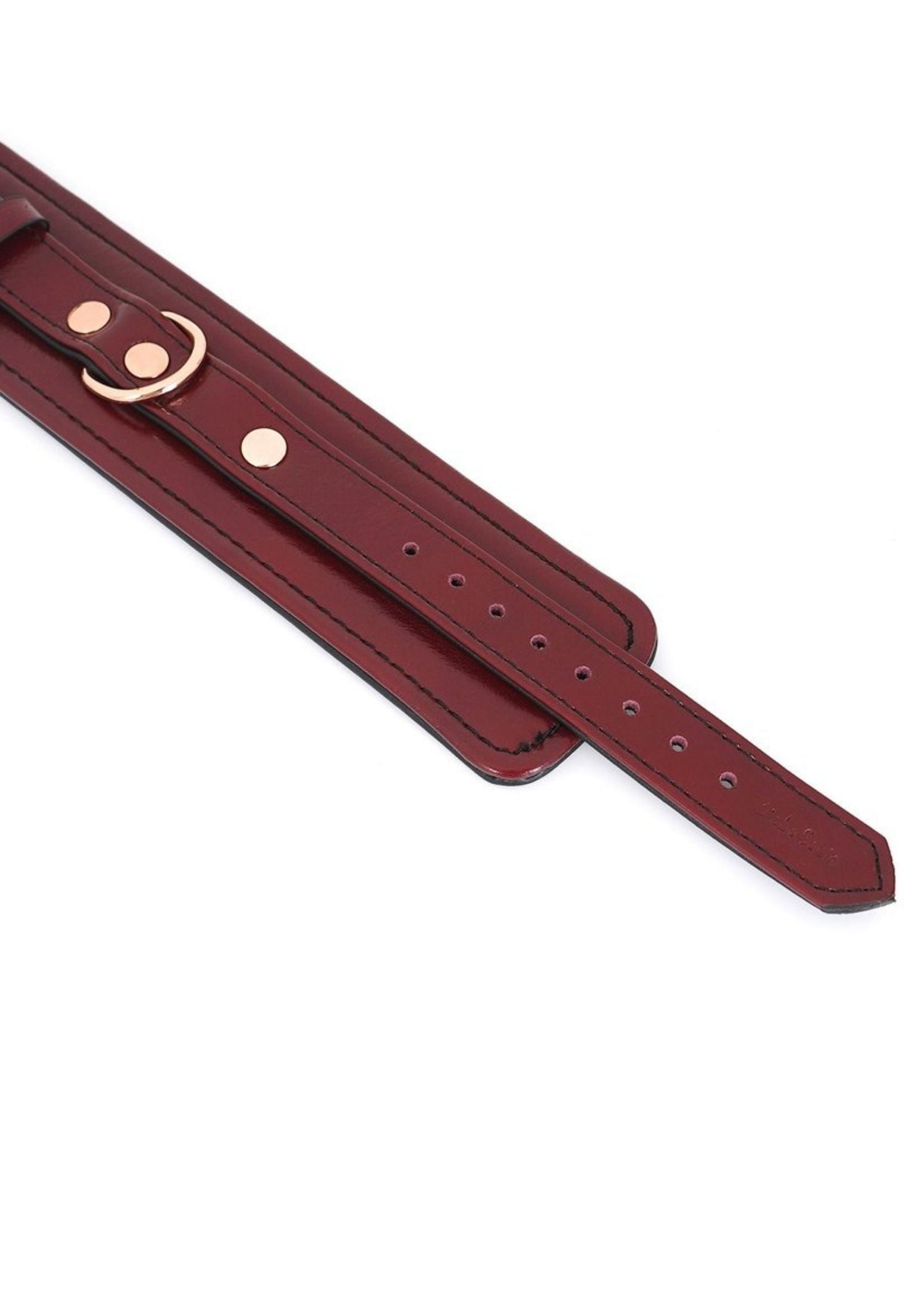 Liebe Seele Wine Red Leather Cuffs | Avec Amour Lingerie