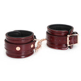 Liebe Seele Wine Red Leather Cuffs | Avec Amour Lingerie