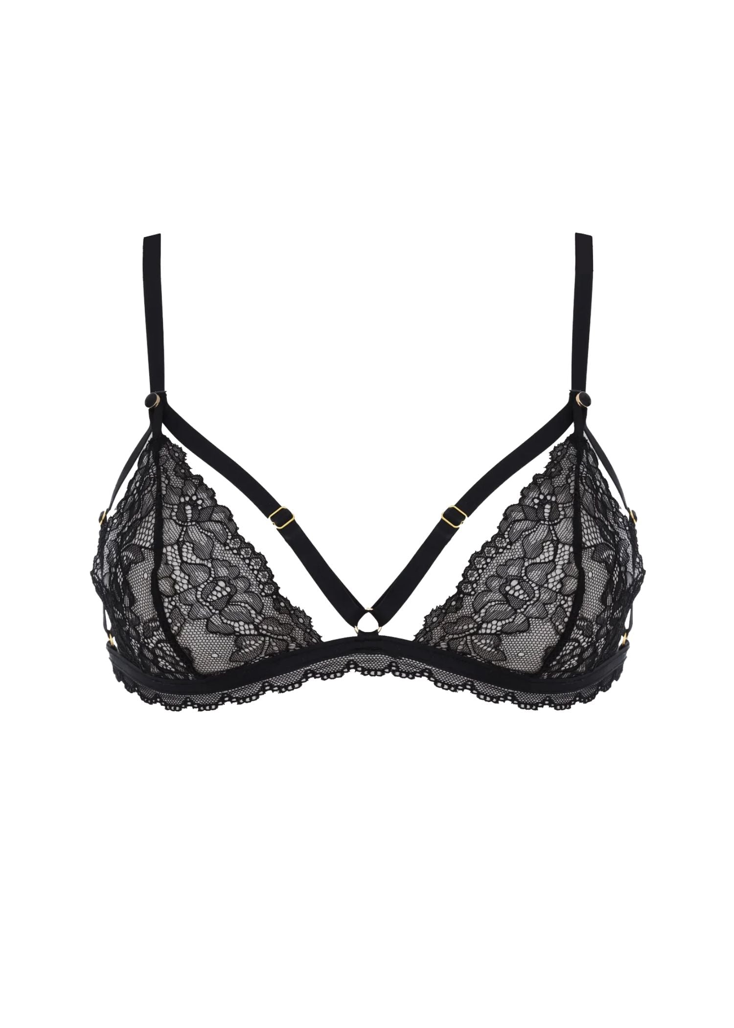 Maison Close Le Petit Secret Dentelle Openable Triangle Bra (Black) | Avec Amour Lingerie