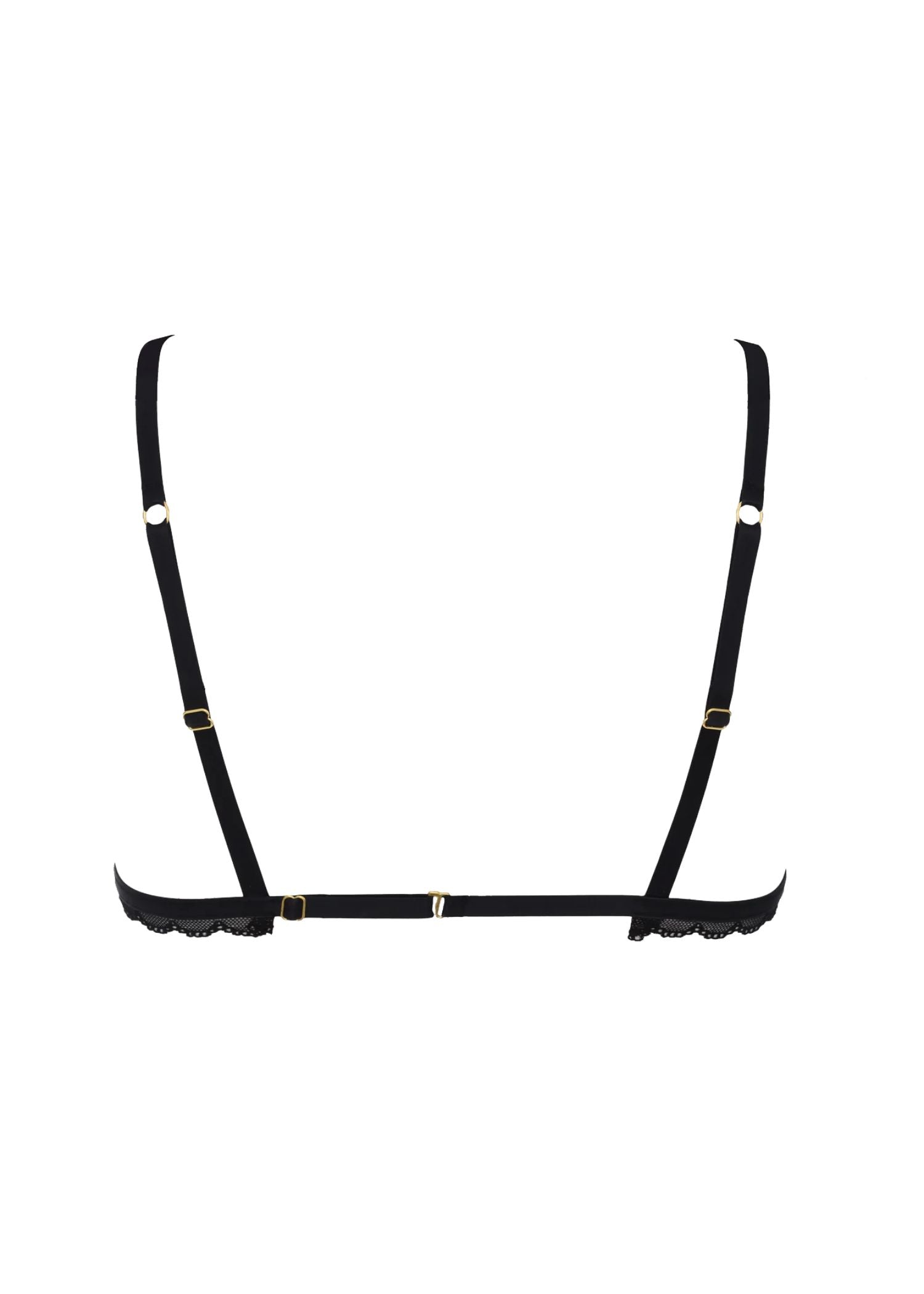 Maison Close Le Petit Secret Dentelle Openable Triangle Bra (Black) | Avec Amour Lingerie