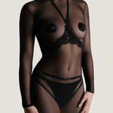 Maison Close Les Romantiques Le Ravissant Naked Thong (Black) | Avec Amour Lingerie