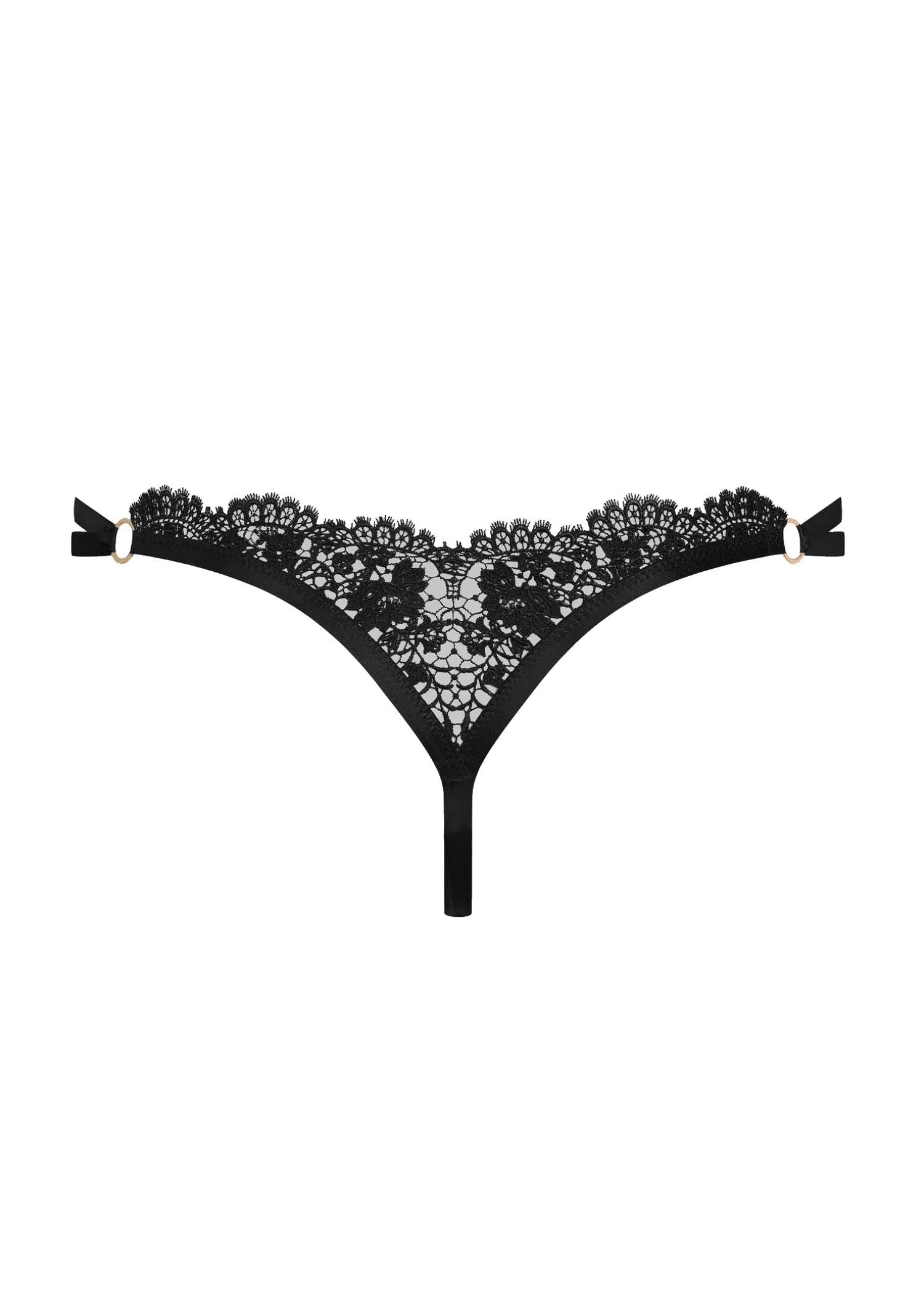 Maison Close Les Romantiques Le Ravissant Naked Thong (Black) | Avec Amour Lingerie