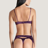 Maison Close Villa Satine Garter Belt (Purple) | Avec Amour Luxury Lingerie