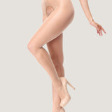 Miss O Lingerie - Shiny Open Crotchless Pantyhose (Beige) | Avec Amour Lingerie