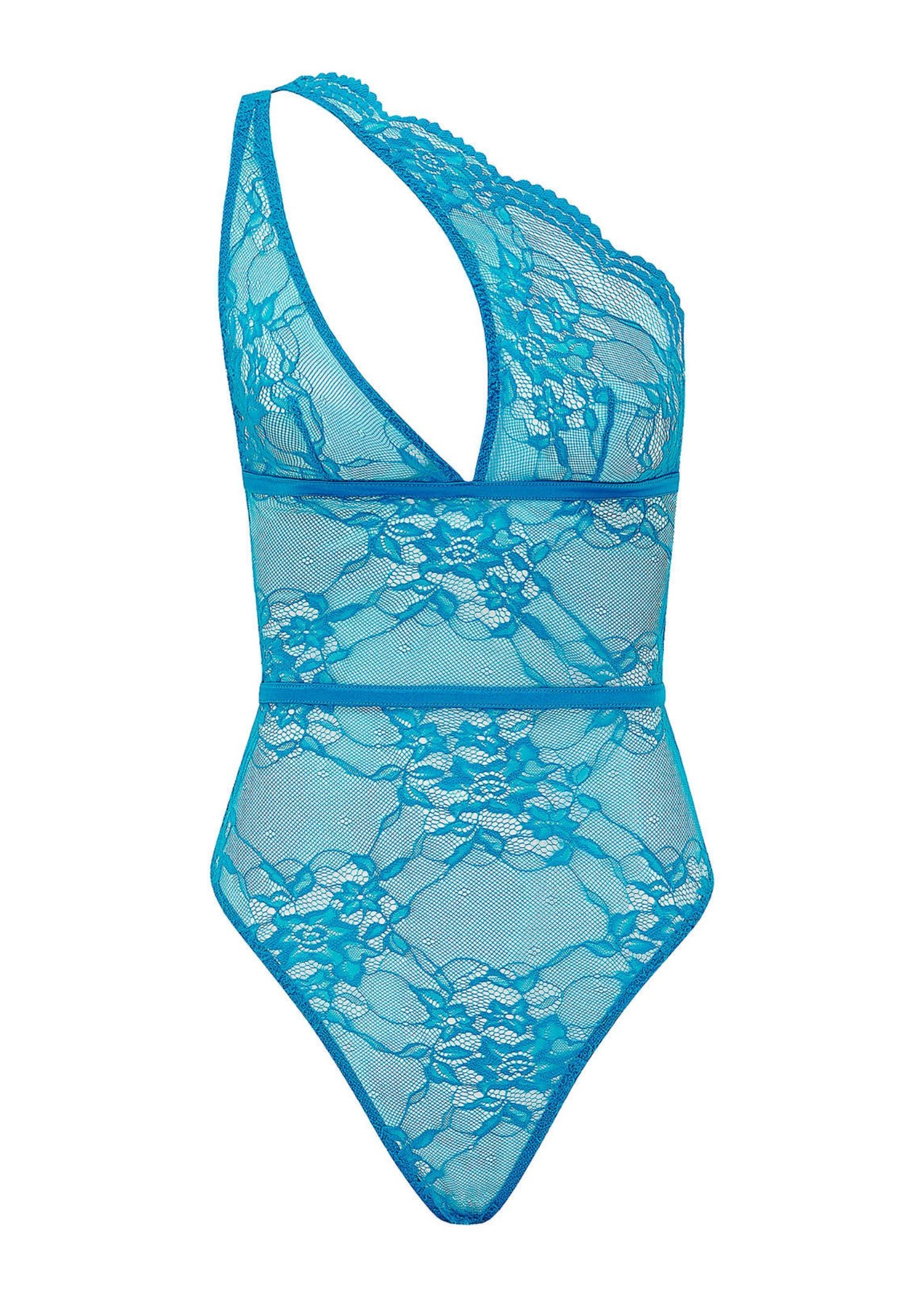 Muse by Coco de Mer Elise Bodysuit (Turquoise) | Avec Amour Luxury Lingerie
