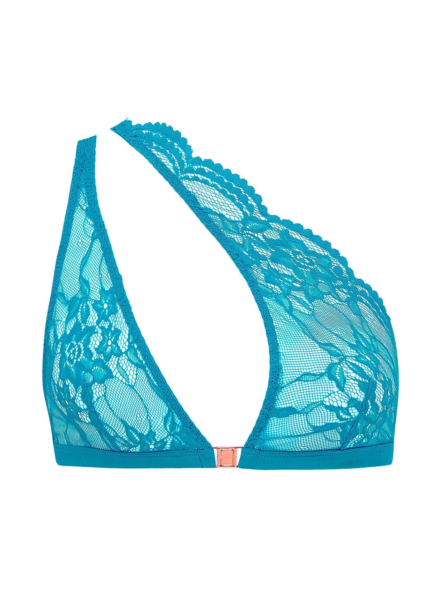 Muse by Coco de Mer Elise Soft Cup Bra (Turquoise) | Avec Amour Luxury Lingerie