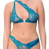 Muse by Coco de Mer Elise Soft Cup Bra (Turquoise) | Avec Amour Luxury Lingerie