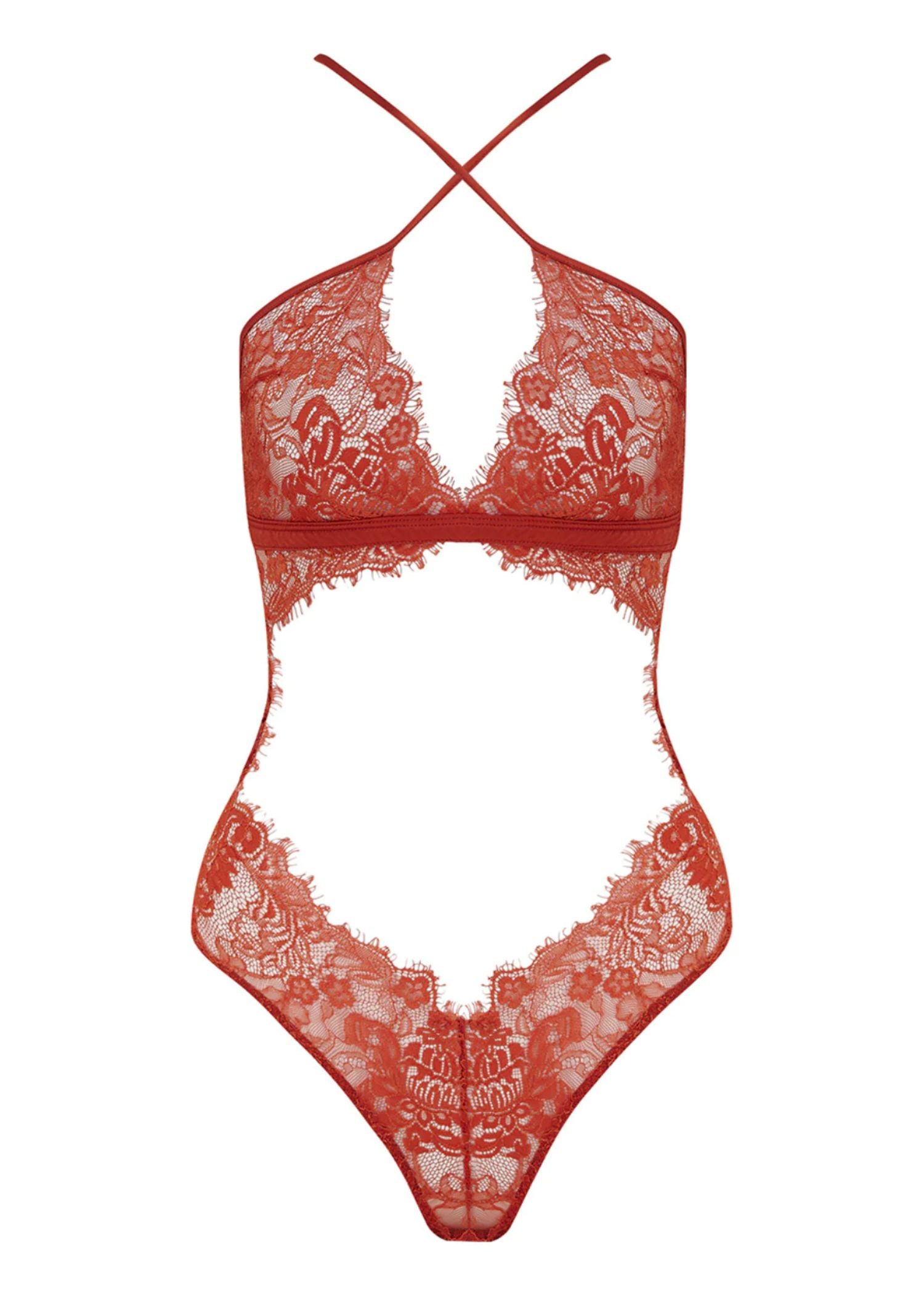 Muse by Coco de Mer Valerie Bodysuit (Amber) | Avec Amour Lingerie