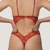 Muse by Coco de Mer Valerie Bodysuit (Amber) | Avec Amour Lingerie