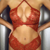 Muse by Coco de Mer Valerie Bodysuit (Amber) | Avec Amour Lingerie