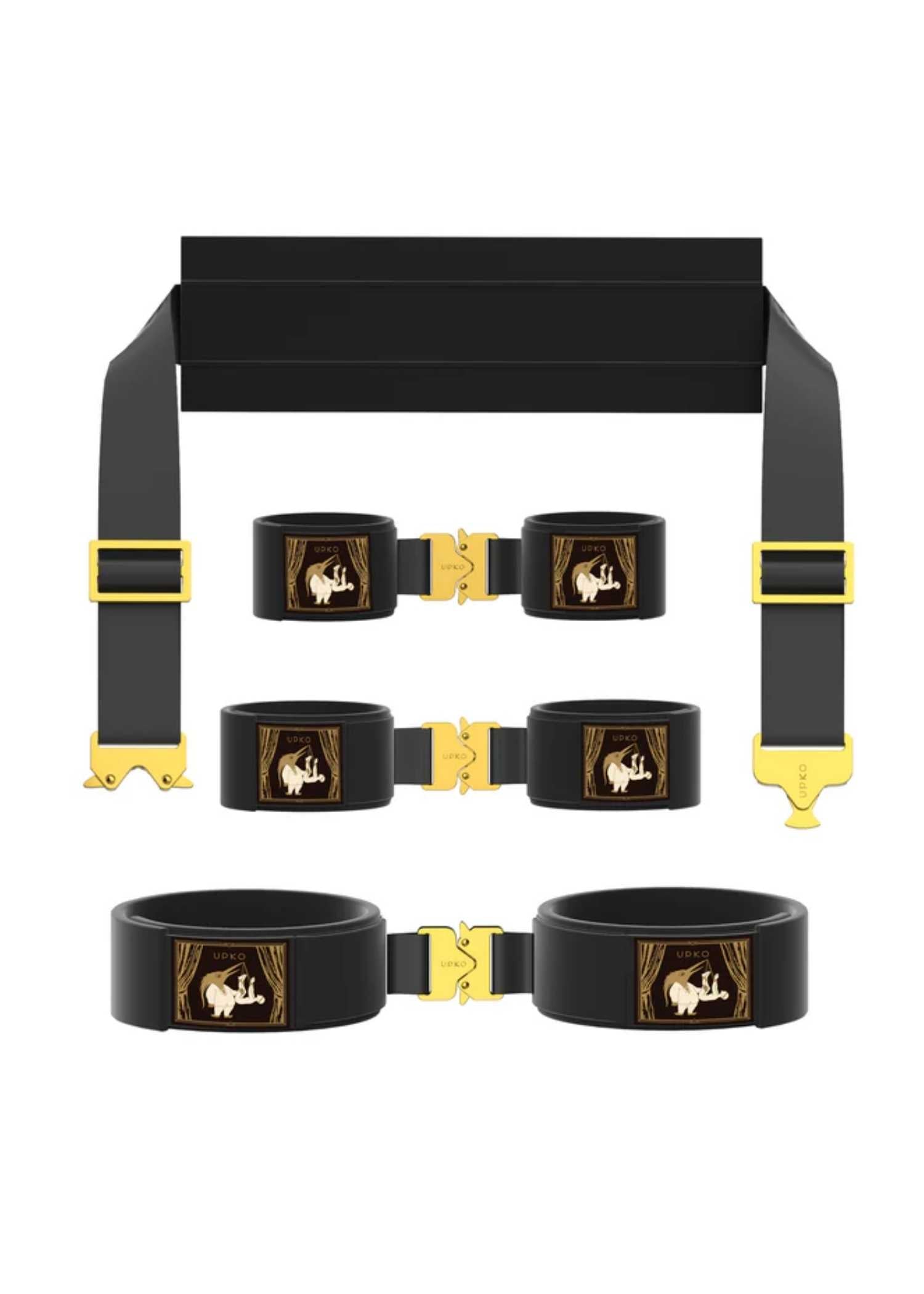 UPKO Clack Bondage Restraints Gear 4-in-1 Set | Avec Amour Lingerie