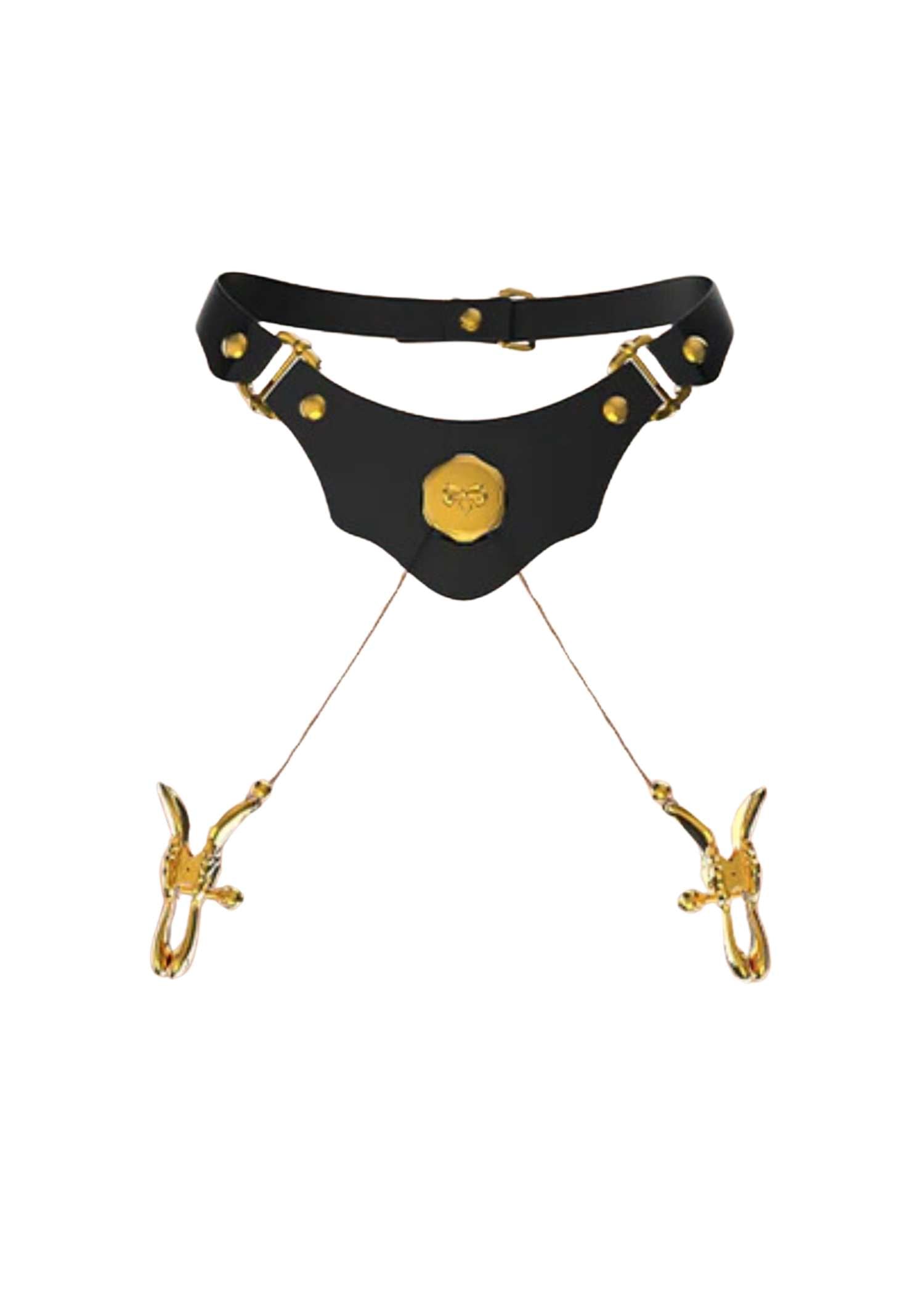 UPKO Mystic Bond Collection Collar with Pulling Nipple Clamps | Avec Amour Lingerie