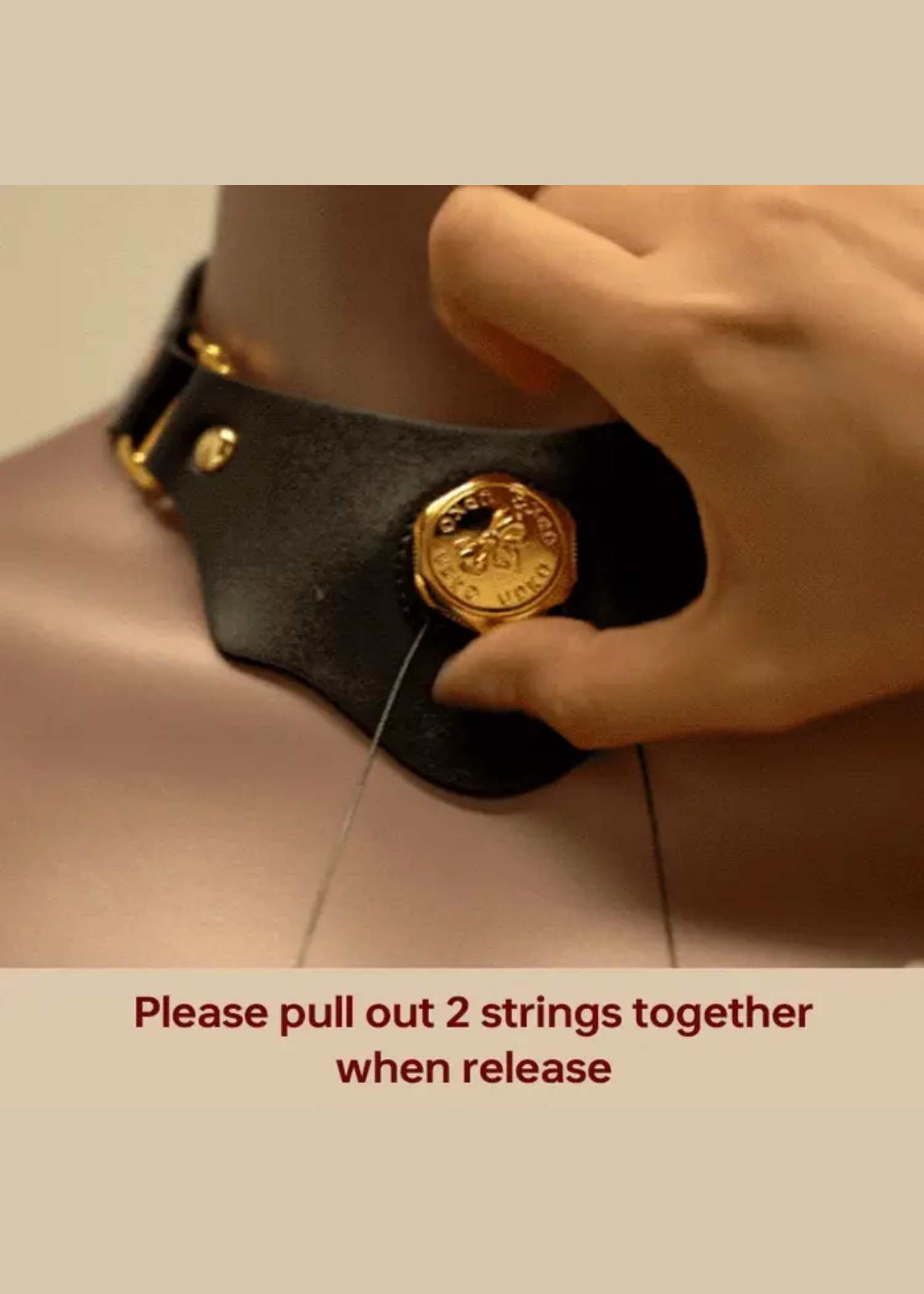 UPKO Mystic Bond Collection Collar with Pulling Nipple Clamps | Avec Amour Lingerie
