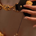 UPKO Mystic Bond Collection Leather Belt with Labia Clamps | Avec Amour Lingerie