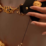 UPKO Mystic Bond Collection Leather Belt with Labia Clamps | Avec Amour Lingerie