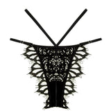 God Save Queens Valentina Lace Knicker Black | Luxury Lingerie