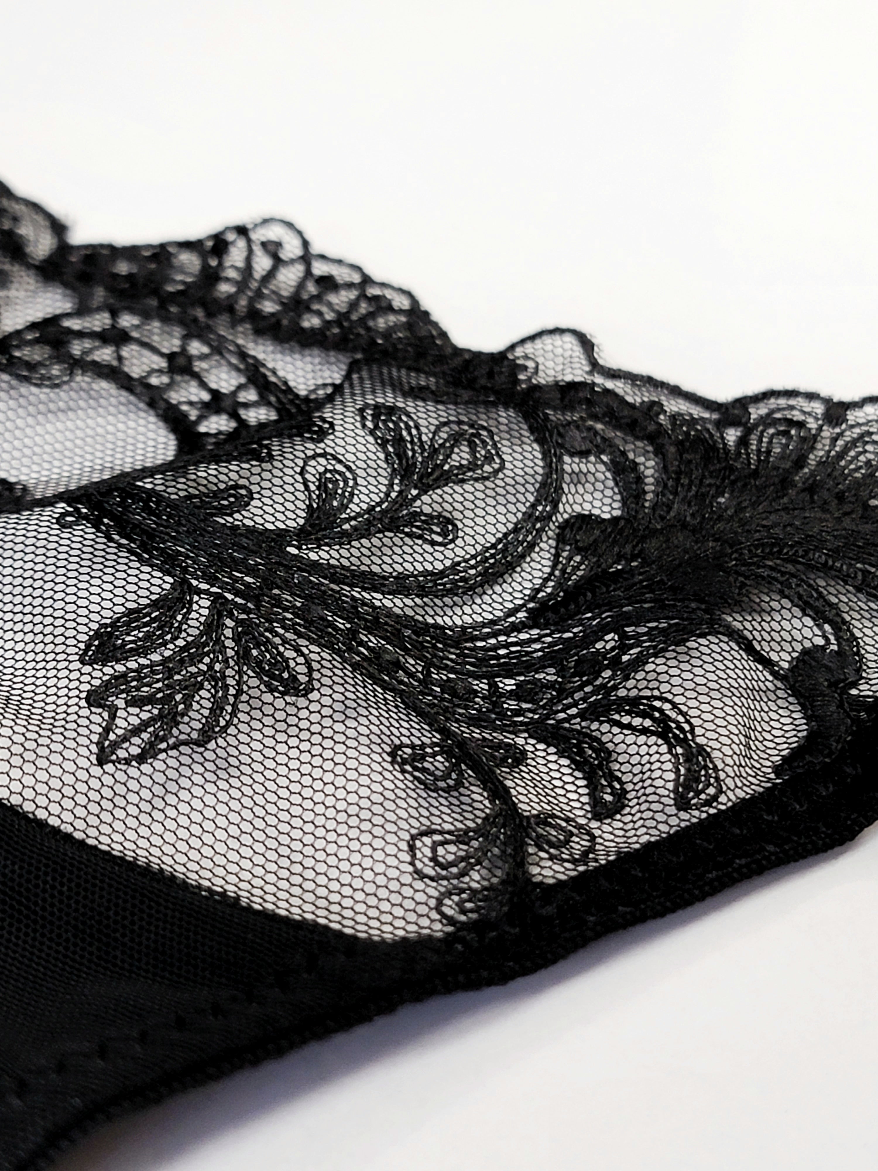 Bluebella Marseille Black Embroidery Thong | Sexy Lingerie