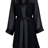 Bluebella Chiffon Kimono (Black) | Avec Amour Lingerie