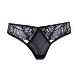 Bluebella Emerson Lace & Mesh Thong Black