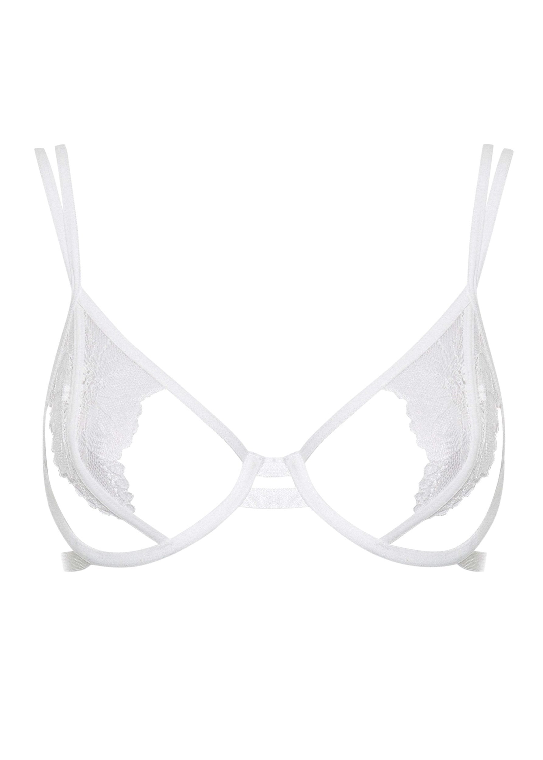 Emerson (Ivory) Open Cup Lace Bra-Bras-Bluebella-AvecAmourLingerie
