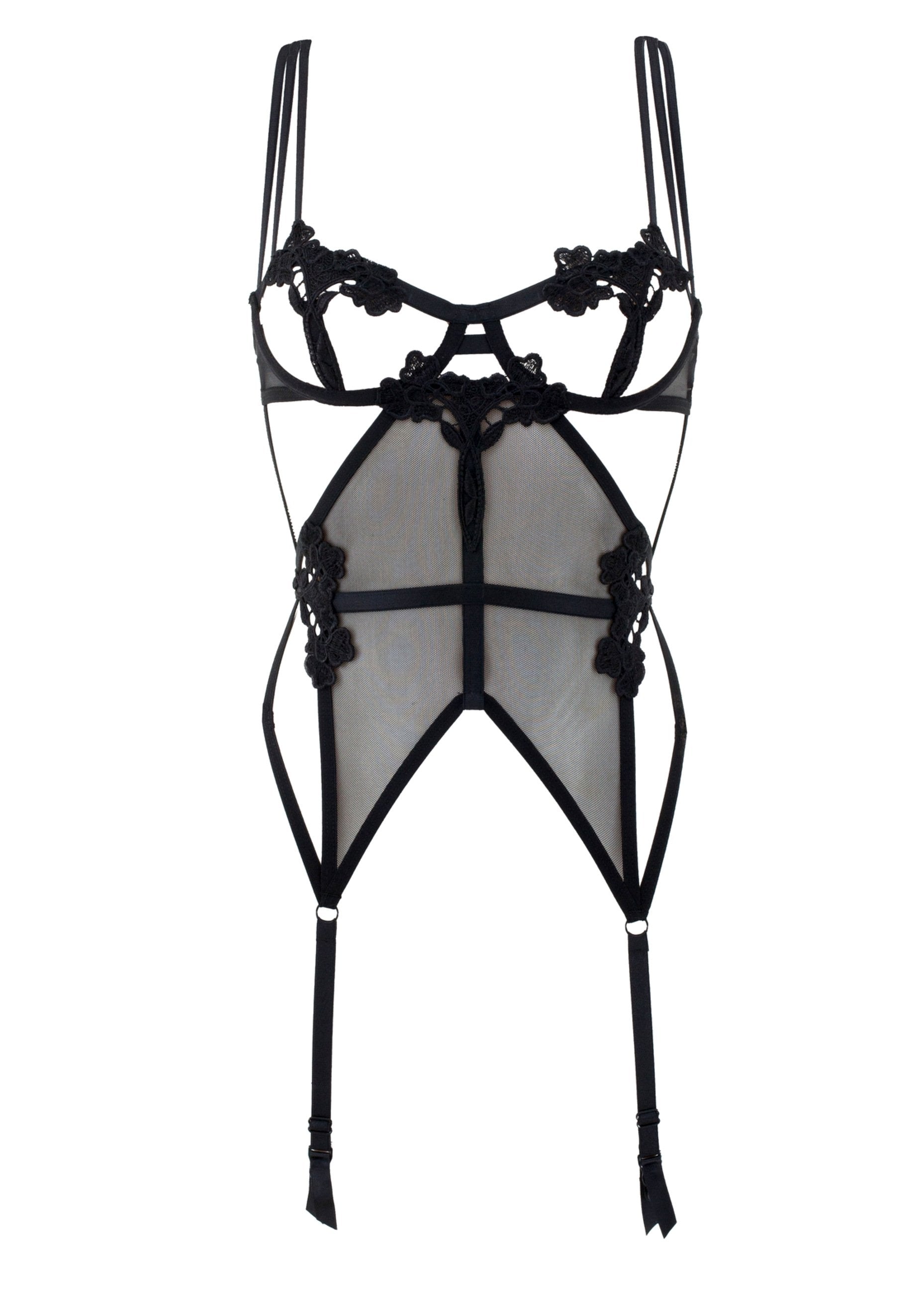 Bluebella Nova (Black) Basque - Avec Amour Lingerie Boutique