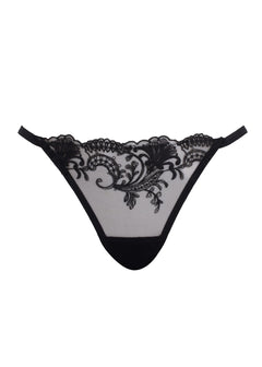 Bluebella Marseille Black Embroidery Thong | Sexy Lingerie